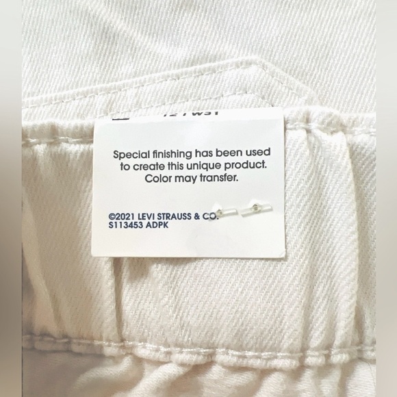 Denizen Levis Shorts Loose A-Line Womens White Denim, Size 12 / 31 - Picture 8 of 9